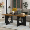 Mesa de centro rectangular de 47" con estante de vidrio templado