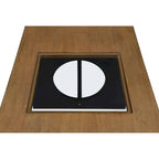 Mesa de centro rectangular de 47" con estante de vidrio templado