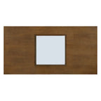 Mesa de centro rectangular de 47" con estante de vidrio templado