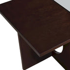Mesa de centro rectangular de 47" con estante de vidrio templado