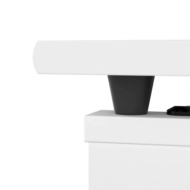 Escritorio en L de 60" elevable con soporte y cajón archivador