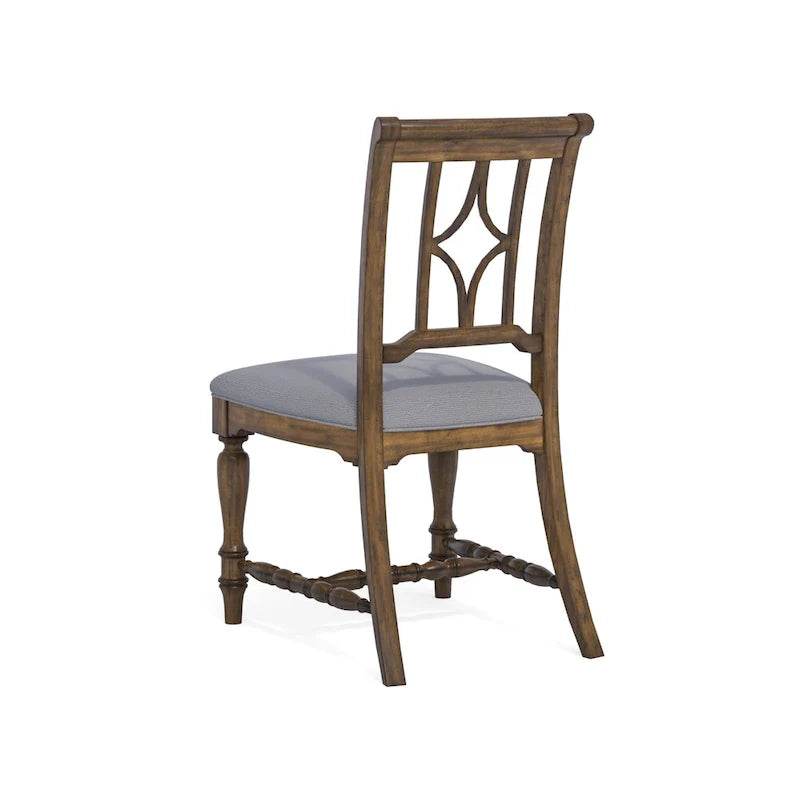 Silla de comedor tapizada en madera gris - 22 x 40 x 26