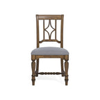 Silla de comedor tapizada en madera gris - 22 x 40 x 26
