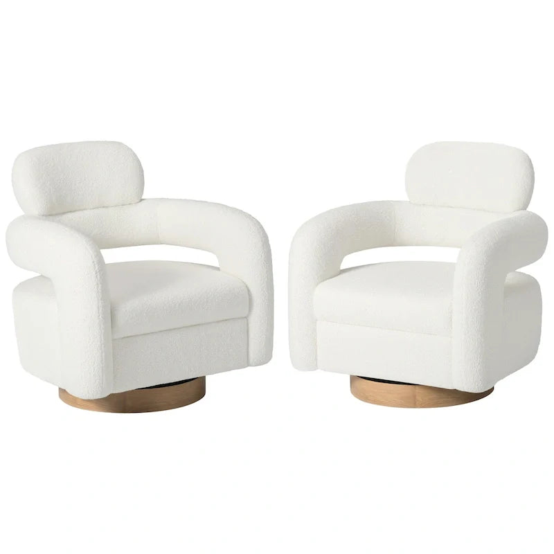 Sillón giratorio Sherpa Barrel, juego de 2