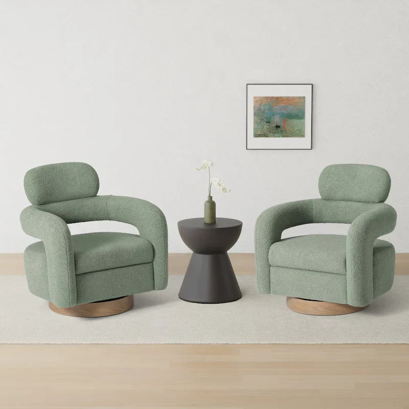Sillón giratorio Sherpa Barrel, juego de 2