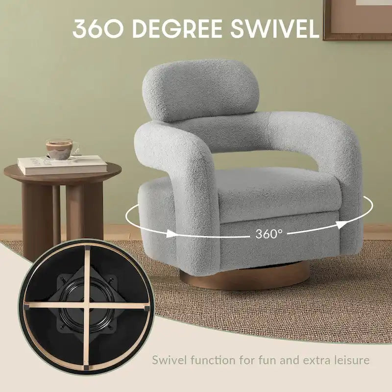 Sillón giratorio Sherpa Barrel, juego de 2