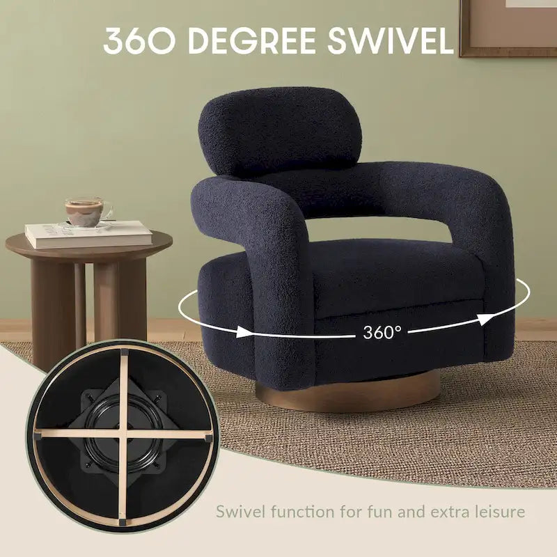 Sillón giratorio Sherpa Barrel, juego de 2