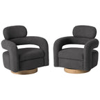Sillón giratorio Sherpa Barrel, juego de 2