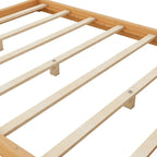 Cama de plataforma baja con dosel de madera de pino y MDF – Queen/King