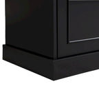 104.2 Mueble de pared con soporte para TV, estanterías y armarios – Negro