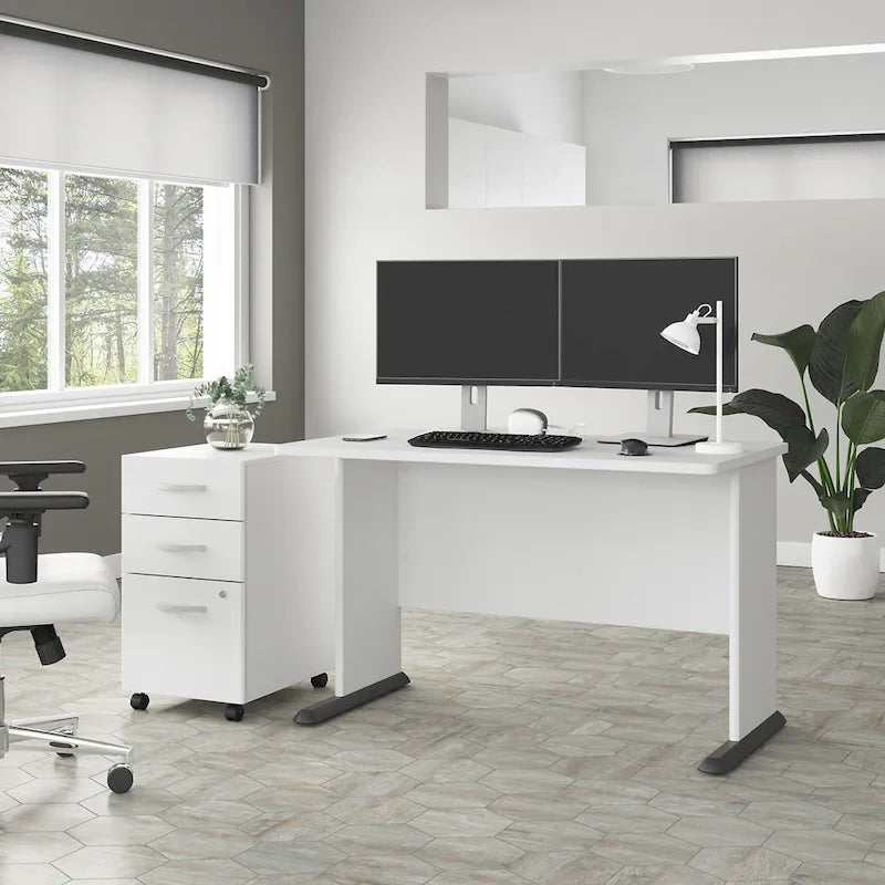 Escritorio para computadora de 48" con orificio pasacables para gestión de cables