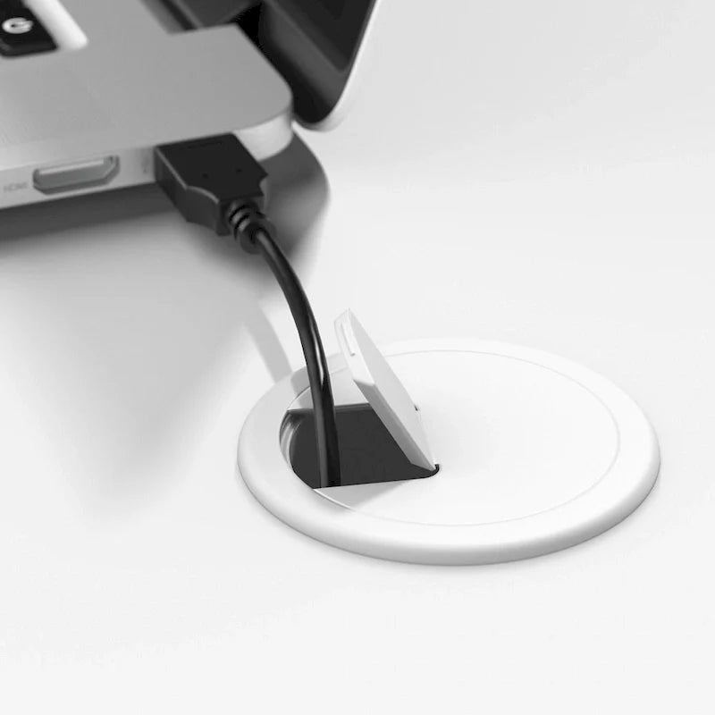 Escritorio para computadora de 48" con orificio pasacables para gestión de cables