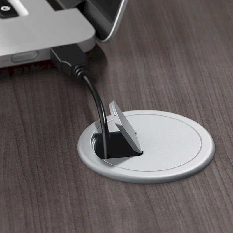 Escritorio para computadora de 48" con orificio pasacables para gestión de cables