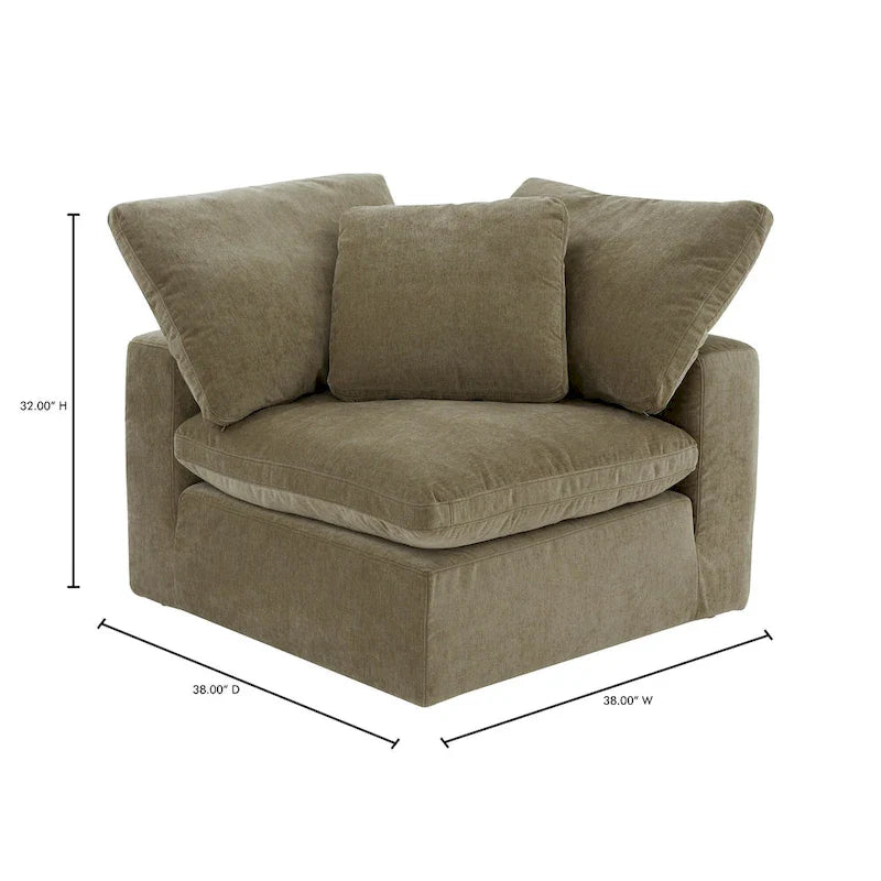 Sillón Esquinero Seccional Modular con Tela Resistente a las Manchas – 38x38