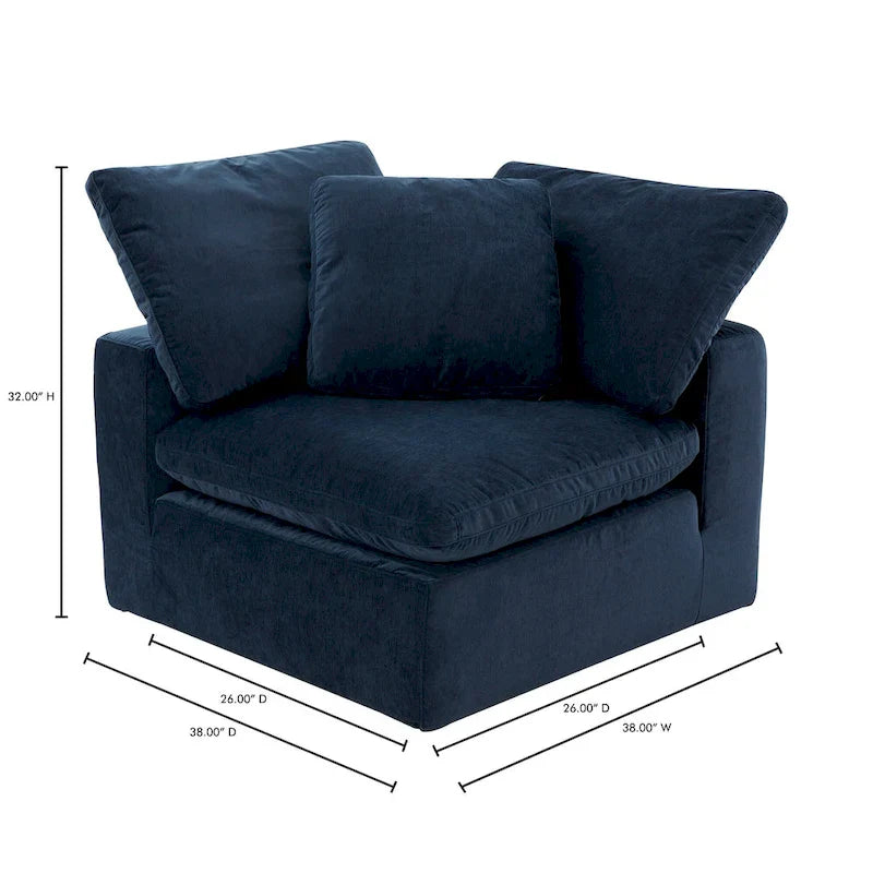 Sillón Esquinero Seccional Modular con Tela Resistente a las Manchas – 38x38