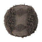 Taburete de tela bohemio con base de madera de eucalipto
