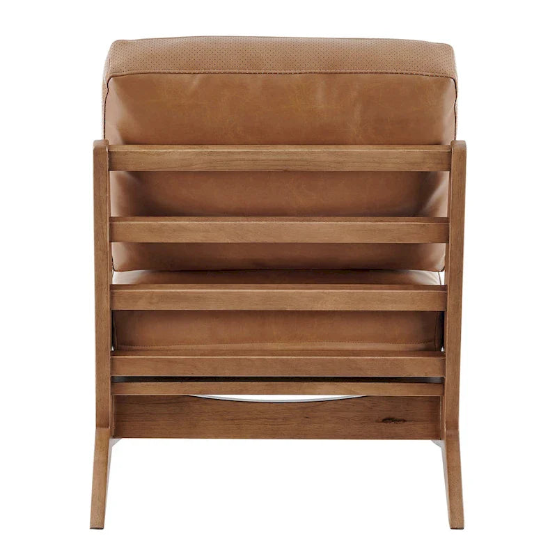 Sillón decorativo estilo Mid-Century – Estructura de madera maciza + Tejido de poliéster