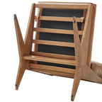 Sillón decorativo estilo Mid-Century – Estructura de madera maciza + Tejido de poliéster