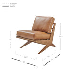 Sillón decorativo estilo Mid-Century – Estructura de madera maciza + Tejido de poliéster