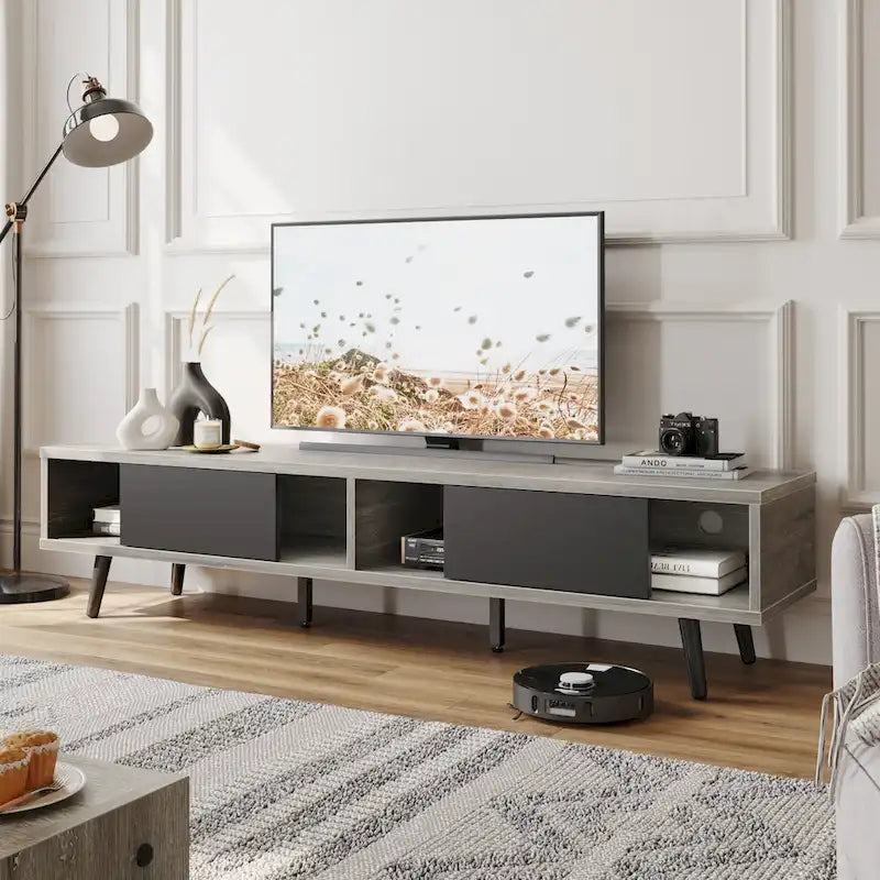 Soporte de TV para televisores de hasta 75 pulgadas – Mueble de TV de mediados de siglo, 70 pulgadas