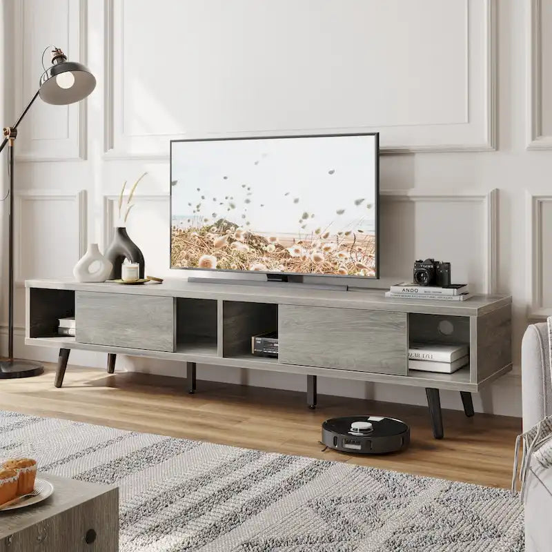 Soporte de TV para televisores de hasta 75 pulgadas – Mueble de TV de mediados de siglo, 70 pulgadas