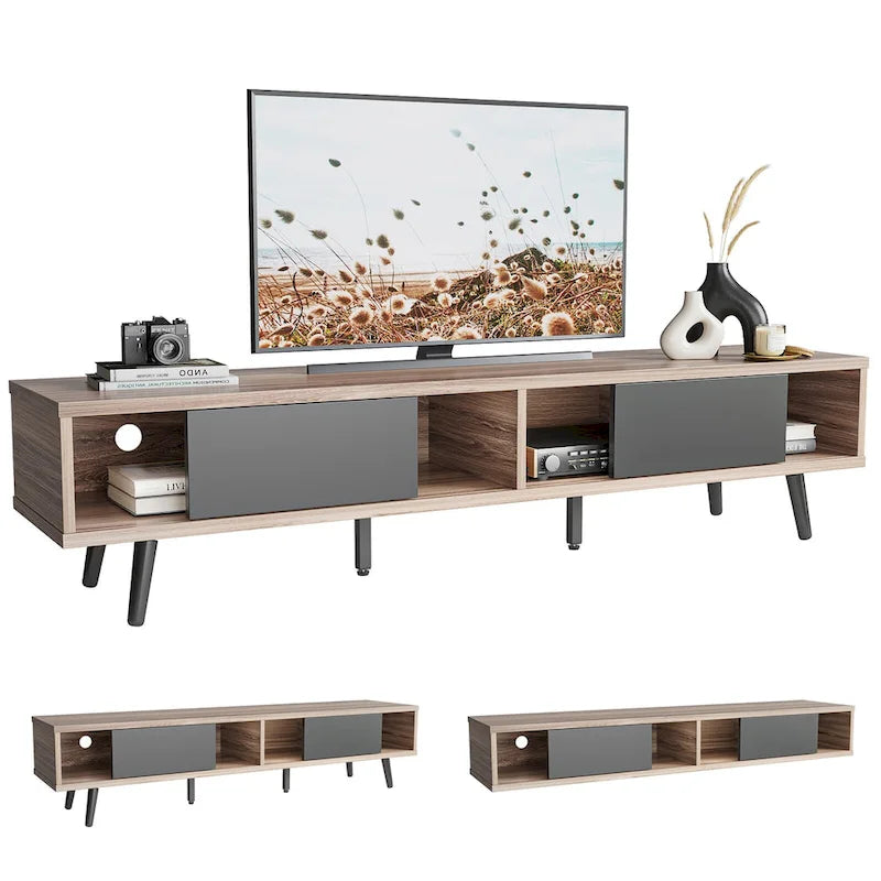 Soporte de TV para televisores de hasta 75 pulgadas – Mueble de TV de mediados de siglo, 70 pulgadas