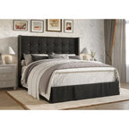 Cama plataforma tapizada capitoné