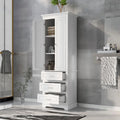 Mueble Alto de Baño con 3 Cajones – Blanco
