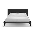 Cama King Size con plataforma y cabecero de madera