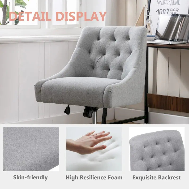 Sillón giratorio de 360° con altura regulable para salón