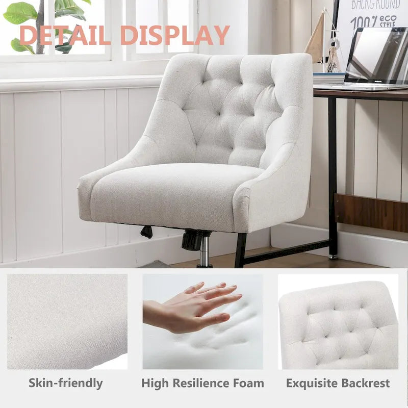 Sillón giratorio de 360° con altura regulable para salón
