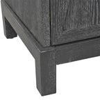 Armario de almacenamiento de 4 puertas con puertas de espejo y patas de madera maciza